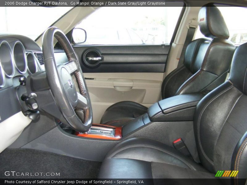 Go Mango! Orange / Dark Slate Gray/Light Graystone 2006 Dodge Charger R/T Daytona