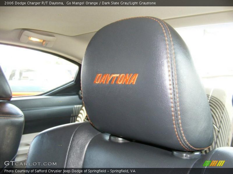 Go Mango! Orange / Dark Slate Gray/Light Graystone 2006 Dodge Charger R/T Daytona
