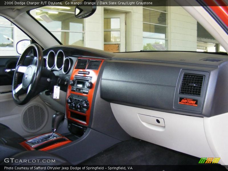 Go Mango! Orange / Dark Slate Gray/Light Graystone 2006 Dodge Charger R/T Daytona