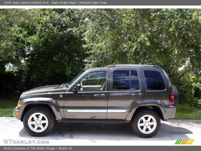 Dark Khaki Pearl / Medium Slate Gray 2005 Jeep Liberty Limited 4x4