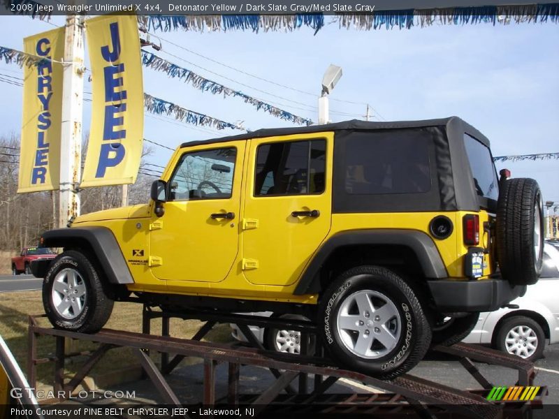Detonator Yellow / Dark Slate Gray/Med Slate Gray 2008 Jeep Wrangler Unlimited X 4x4