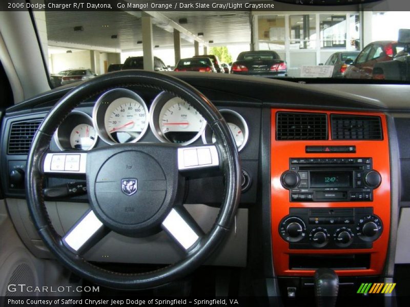 Go Mango! Orange / Dark Slate Gray/Light Graystone 2006 Dodge Charger R/T Daytona