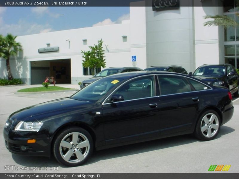 Brilliant Black / Black 2008 Audi A6 3.2 Sedan