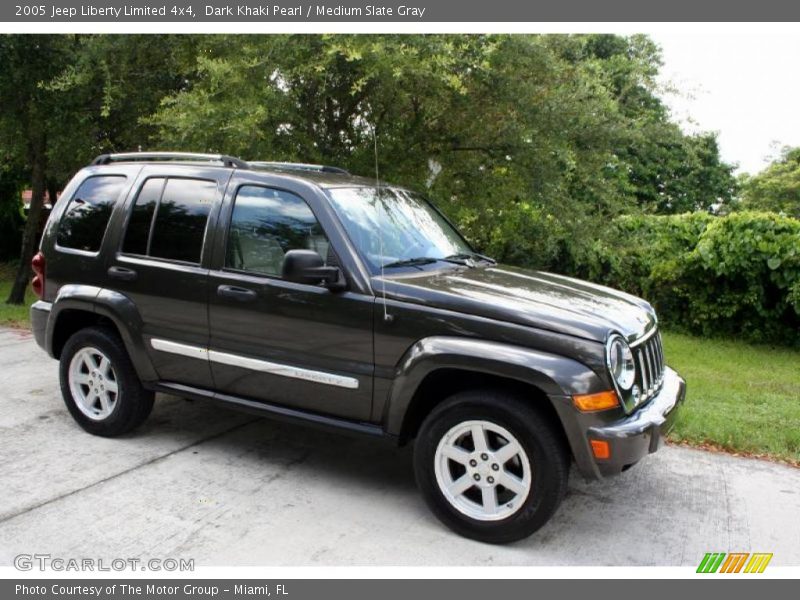 Dark Khaki Pearl / Medium Slate Gray 2005 Jeep Liberty Limited 4x4