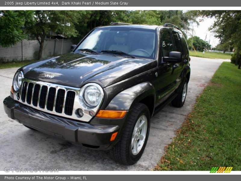 Dark Khaki Pearl / Medium Slate Gray 2005 Jeep Liberty Limited 4x4
