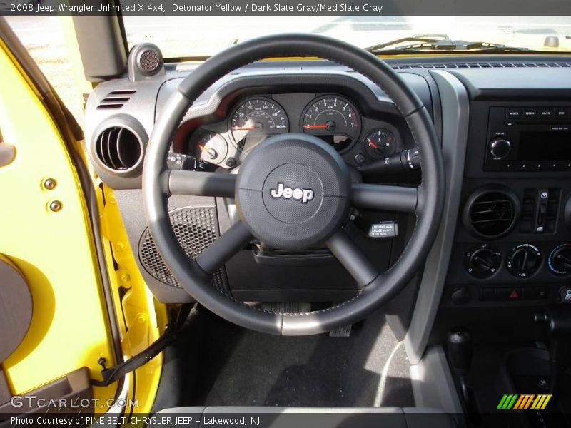 Detonator Yellow / Dark Slate Gray/Med Slate Gray 2008 Jeep Wrangler Unlimited X 4x4