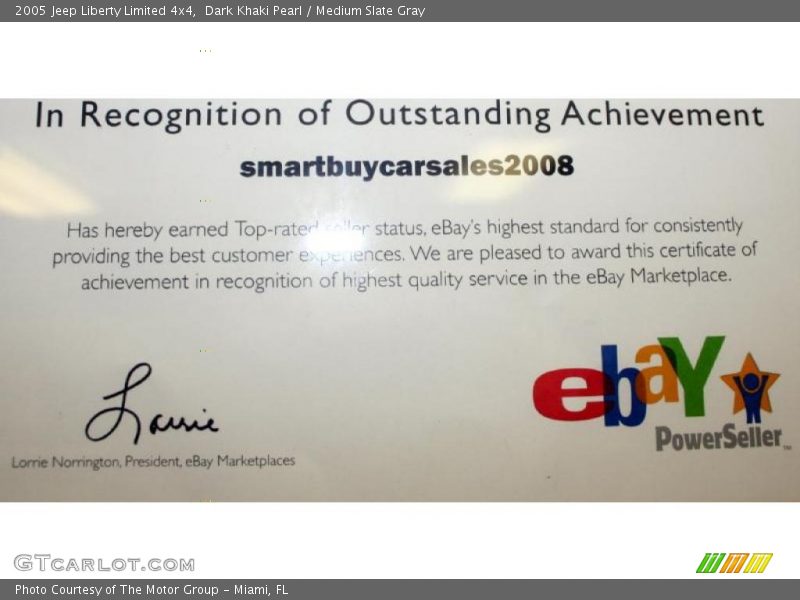 Dark Khaki Pearl / Medium Slate Gray 2005 Jeep Liberty Limited 4x4