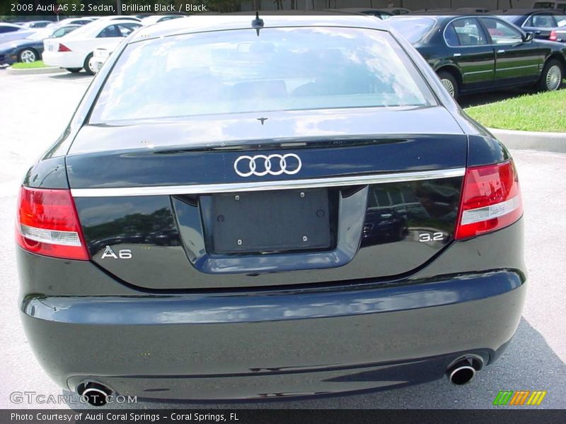 Brilliant Black / Black 2008 Audi A6 3.2 Sedan