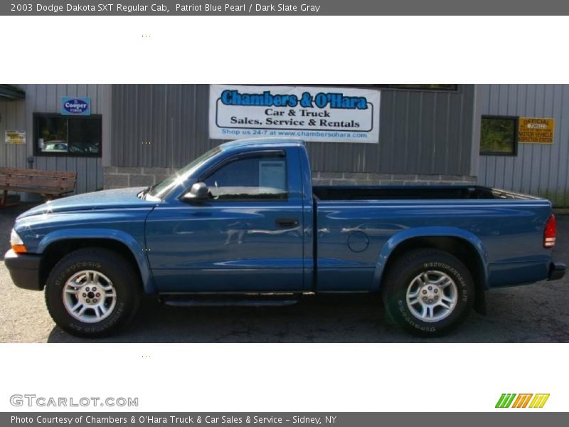 Patriot Blue Pearl / Dark Slate Gray 2003 Dodge Dakota SXT Regular Cab