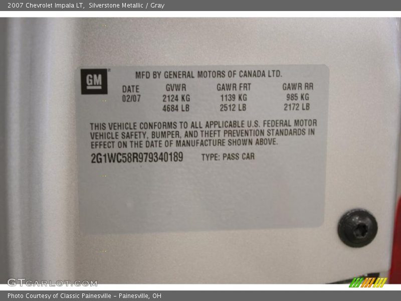 Silverstone Metallic / Gray 2007 Chevrolet Impala LT