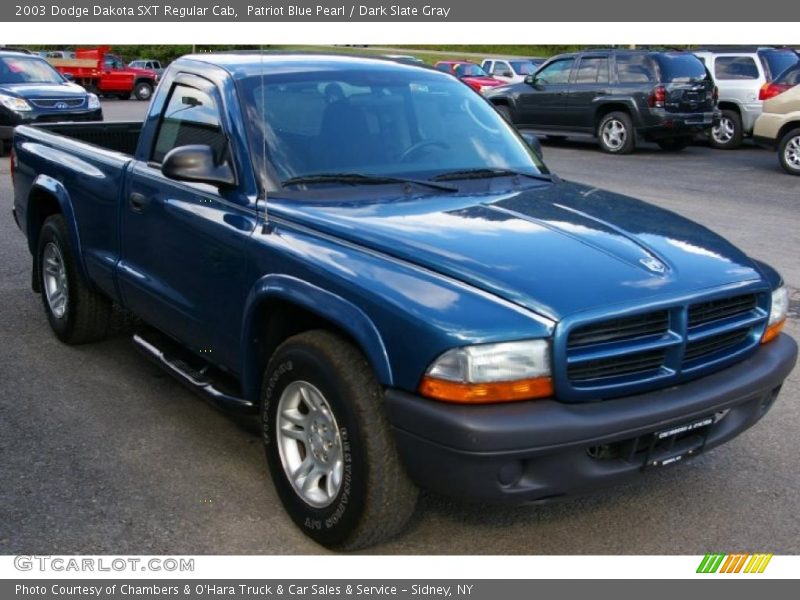 Patriot Blue Pearl / Dark Slate Gray 2003 Dodge Dakota SXT Regular Cab