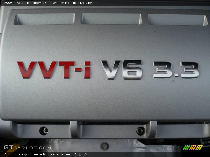 Bluestone Metallic / Ivory Beige 2006 Toyota Highlander V6