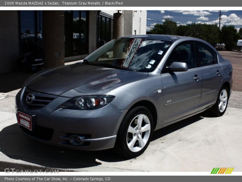 Titanium Gray Metallic / Black/Red 2006 Mazda MAZDA3 s Sedan