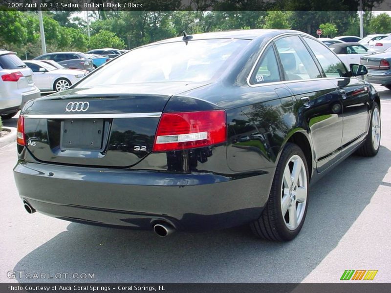 Brilliant Black / Black 2008 Audi A6 3.2 Sedan