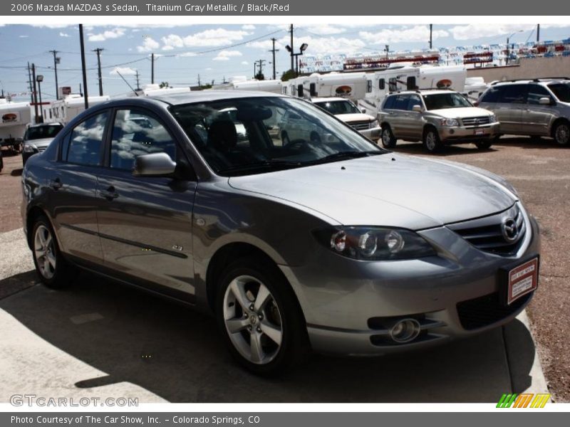 Titanium Gray Metallic / Black/Red 2006 Mazda MAZDA3 s Sedan