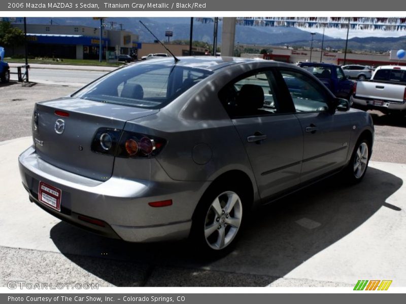 Titanium Gray Metallic / Black/Red 2006 Mazda MAZDA3 s Sedan