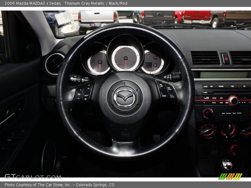 Titanium Gray Metallic / Black/Red 2006 Mazda MAZDA3 s Sedan