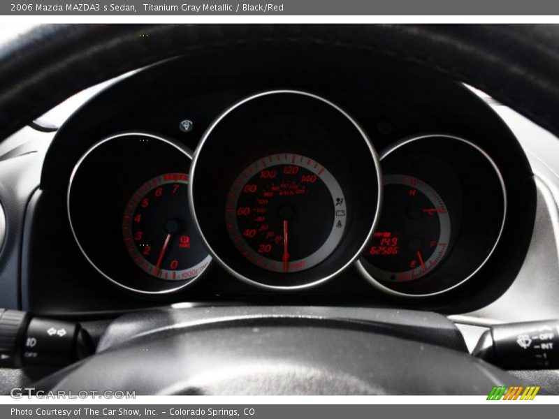 Titanium Gray Metallic / Black/Red 2006 Mazda MAZDA3 s Sedan