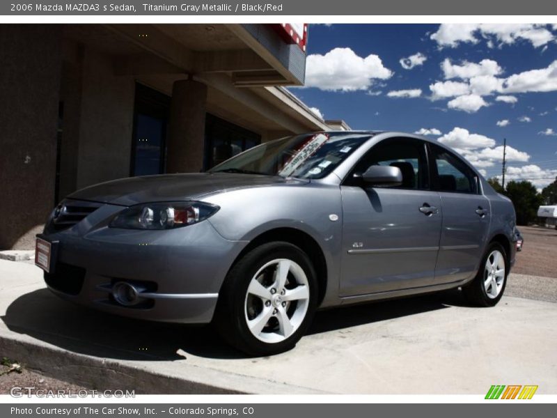 Titanium Gray Metallic / Black/Red 2006 Mazda MAZDA3 s Sedan