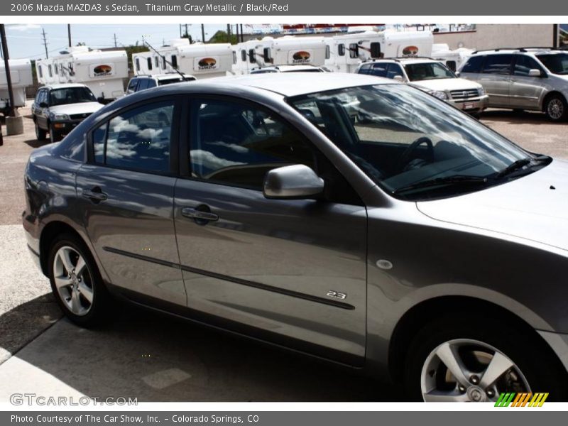 Titanium Gray Metallic / Black/Red 2006 Mazda MAZDA3 s Sedan