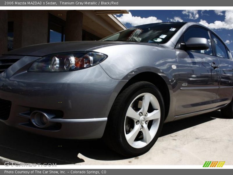 Titanium Gray Metallic / Black/Red 2006 Mazda MAZDA3 s Sedan