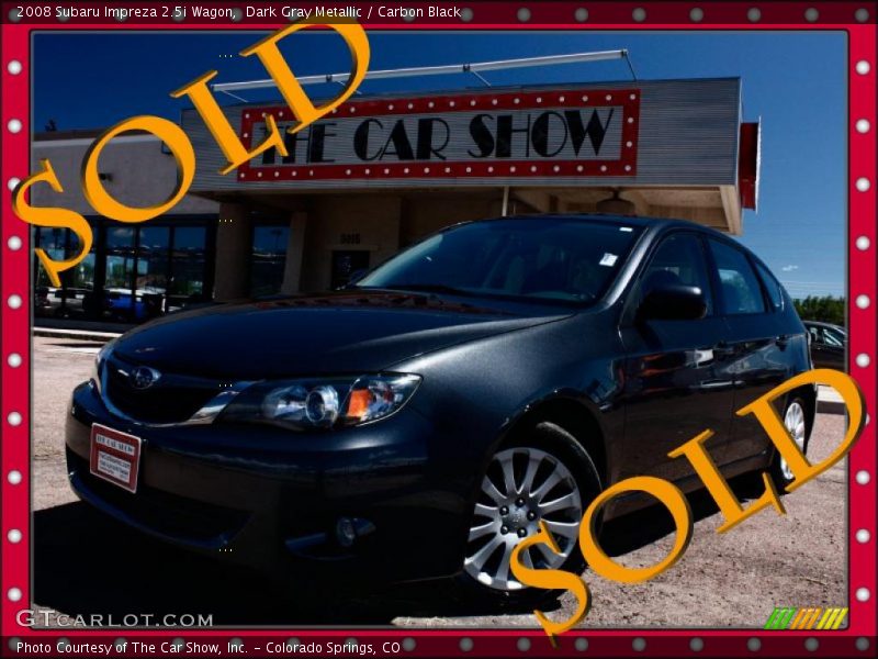 Dark Gray Metallic / Carbon Black 2008 Subaru Impreza 2.5i Wagon