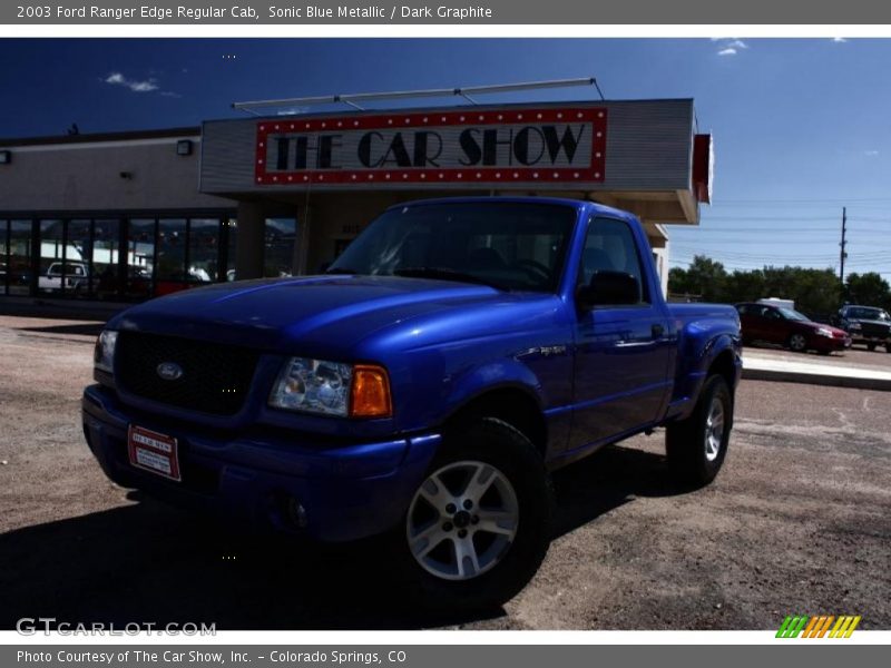 Sonic Blue Metallic / Dark Graphite 2003 Ford Ranger Edge Regular Cab