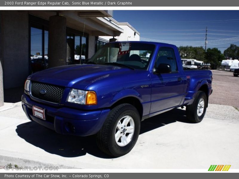 Sonic Blue Metallic / Dark Graphite 2003 Ford Ranger Edge Regular Cab