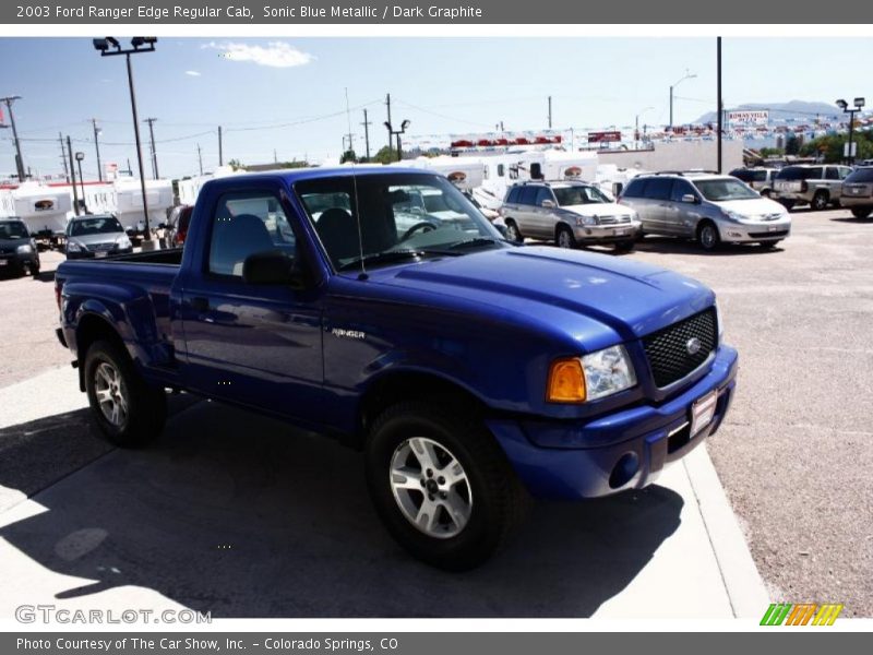 Sonic Blue Metallic / Dark Graphite 2003 Ford Ranger Edge Regular Cab