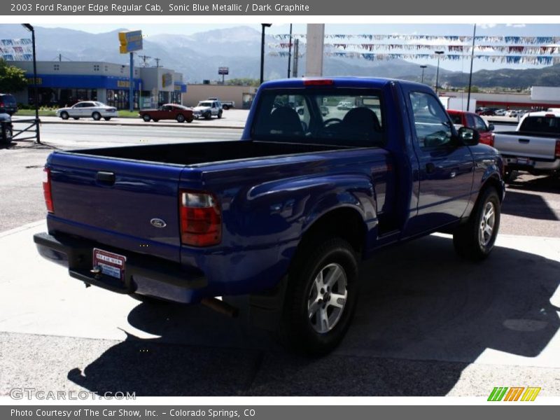 Sonic Blue Metallic / Dark Graphite 2003 Ford Ranger Edge Regular Cab
