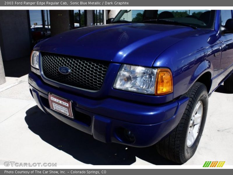 Sonic Blue Metallic / Dark Graphite 2003 Ford Ranger Edge Regular Cab