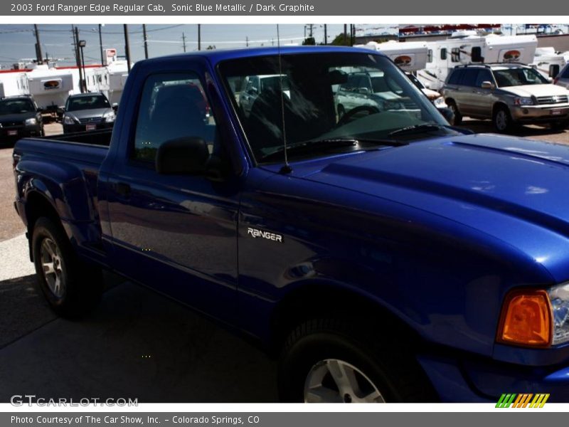 Sonic Blue Metallic / Dark Graphite 2003 Ford Ranger Edge Regular Cab