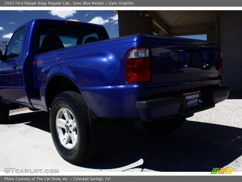 Sonic Blue Metallic / Dark Graphite 2003 Ford Ranger Edge Regular Cab