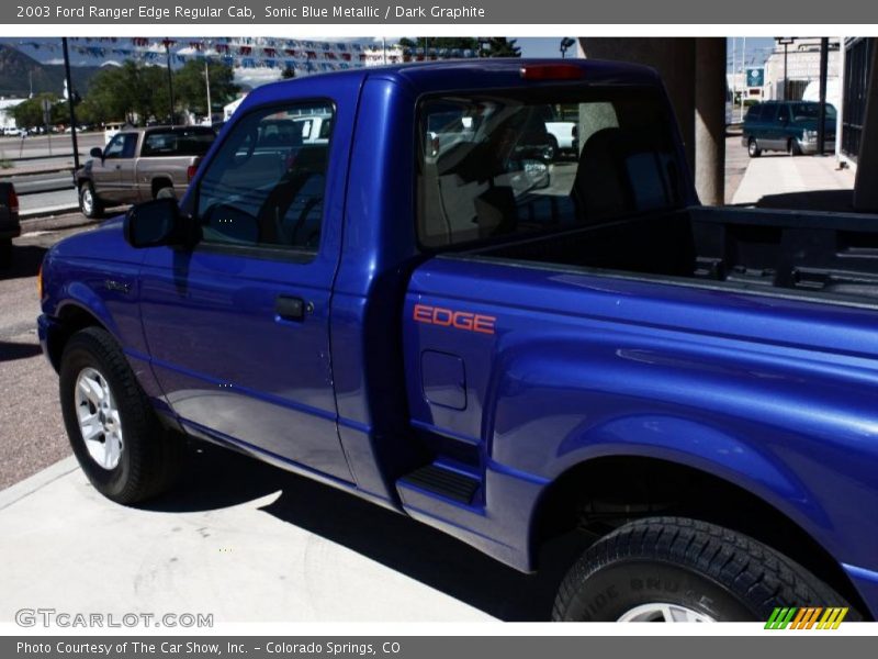 Sonic Blue Metallic / Dark Graphite 2003 Ford Ranger Edge Regular Cab