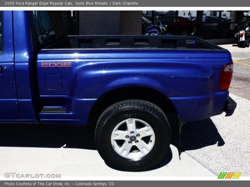 Sonic Blue Metallic / Dark Graphite 2003 Ford Ranger Edge Regular Cab