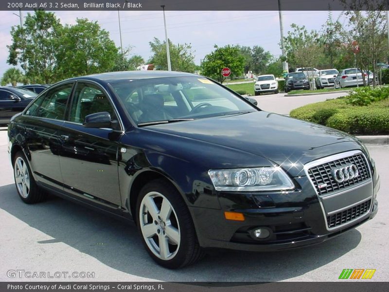 Brilliant Black / Black 2008 Audi A6 3.2 Sedan