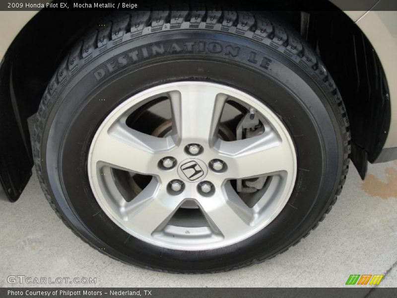 Mocha Metallic / Beige 2009 Honda Pilot EX