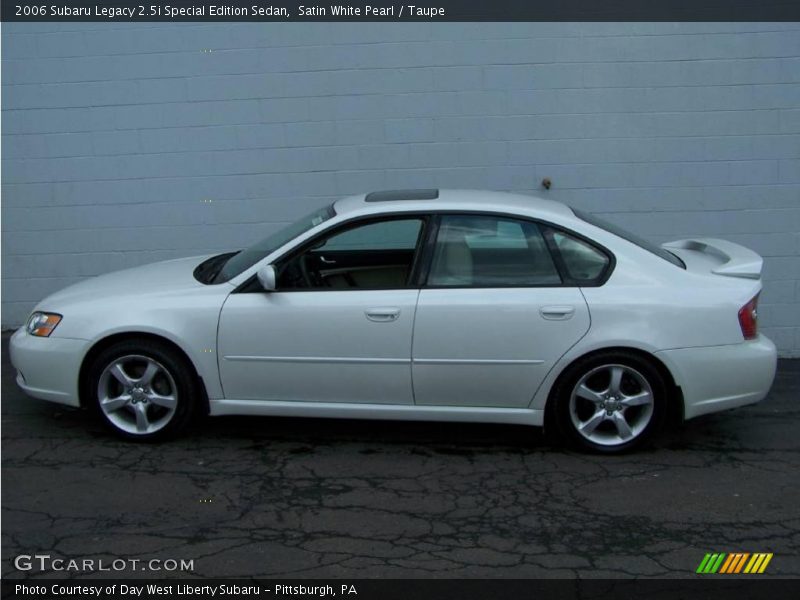 Satin White Pearl / Taupe 2006 Subaru Legacy 2.5i Special Edition Sedan