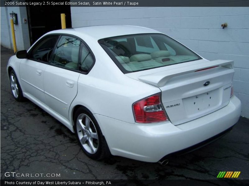 Satin White Pearl / Taupe 2006 Subaru Legacy 2.5i Special Edition Sedan