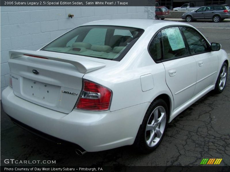 Satin White Pearl / Taupe 2006 Subaru Legacy 2.5i Special Edition Sedan