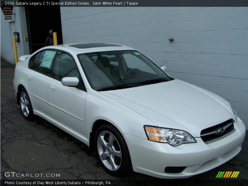 Satin White Pearl / Taupe 2006 Subaru Legacy 2.5i Special Edition Sedan