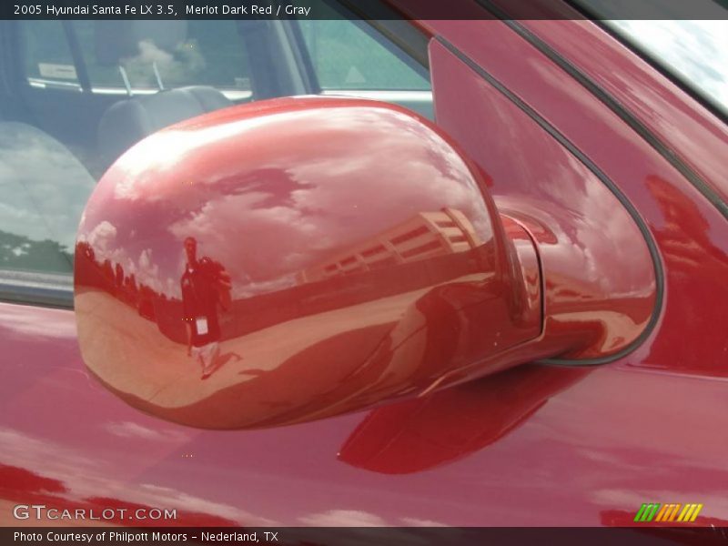 Merlot Dark Red / Gray 2005 Hyundai Santa Fe LX 3.5