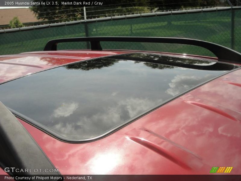 Merlot Dark Red / Gray 2005 Hyundai Santa Fe LX 3.5