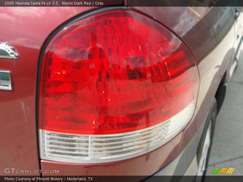 Merlot Dark Red / Gray 2005 Hyundai Santa Fe LX 3.5