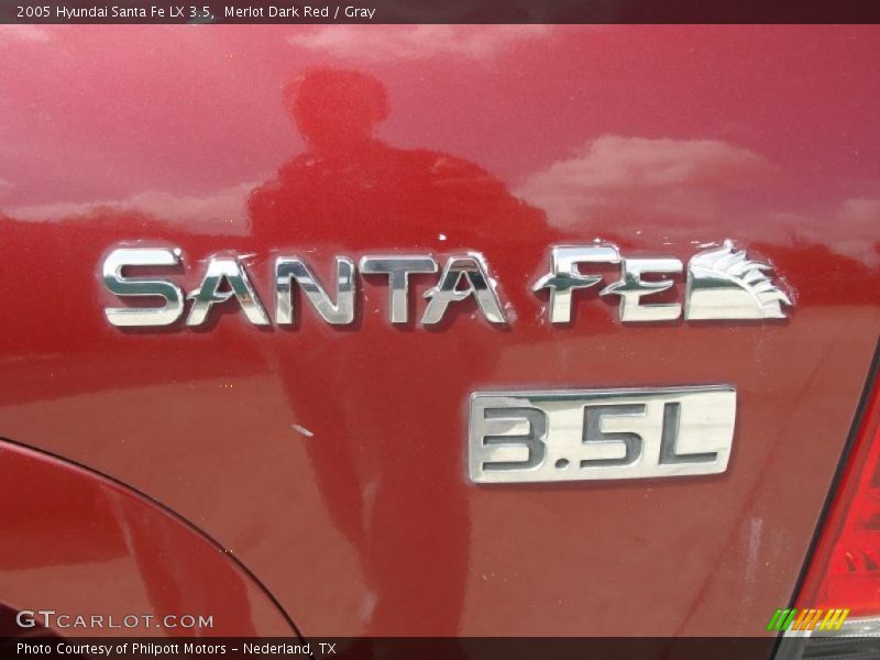 Merlot Dark Red / Gray 2005 Hyundai Santa Fe LX 3.5