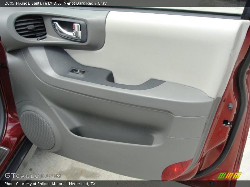 Merlot Dark Red / Gray 2005 Hyundai Santa Fe LX 3.5