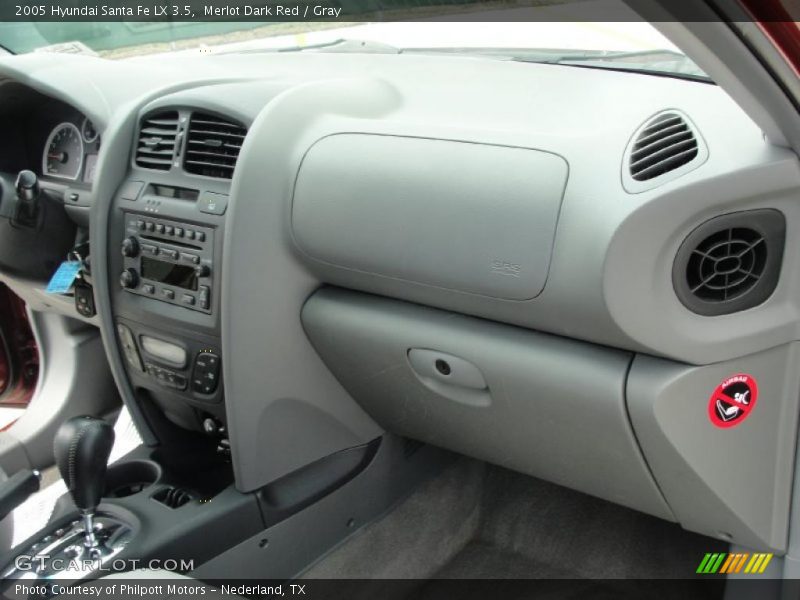 Merlot Dark Red / Gray 2005 Hyundai Santa Fe LX 3.5