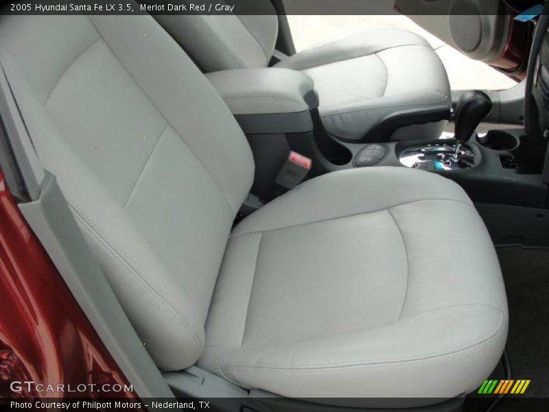 Merlot Dark Red / Gray 2005 Hyundai Santa Fe LX 3.5
