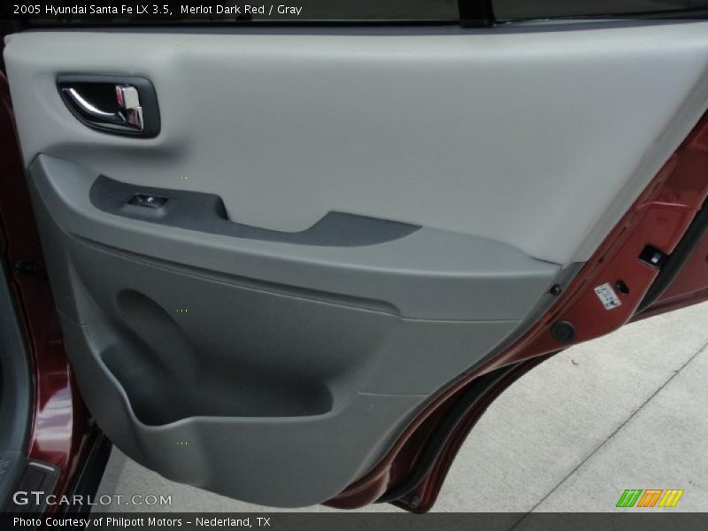 Merlot Dark Red / Gray 2005 Hyundai Santa Fe LX 3.5