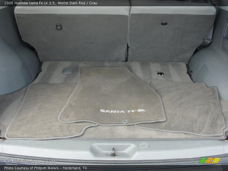Merlot Dark Red / Gray 2005 Hyundai Santa Fe LX 3.5